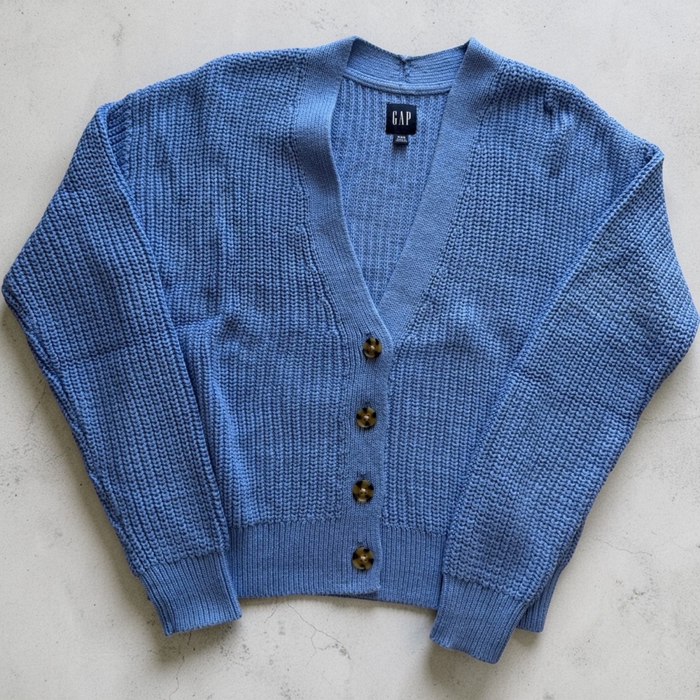 GAP Blue Knit Cardigan Sweater XXS